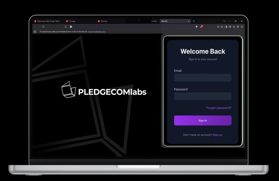 PledgeCOM Chrome Extension UI